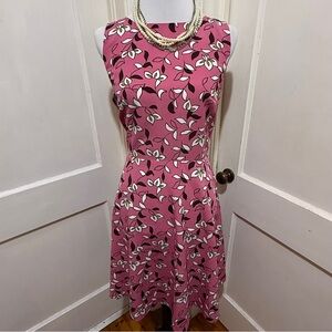 Ann Taylor Factory Pink Floral Midi Dress